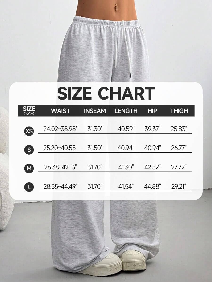 Women'S Baggy Sweatpants with Pockets Wide Leg High Waisted Casual Sweat Pants Lounge Drawstring Joggers Gym Workout Pants