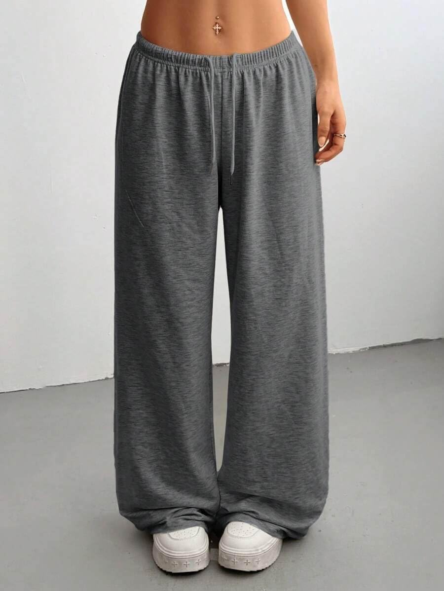 Women'S Baggy Sweatpants with Pockets Wide Leg High Waisted Casual Sweat Pants Lounge Drawstring Joggers Gym Workout Pants