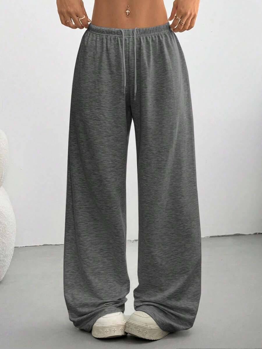 Women'S Baggy Sweatpants with Pockets Wide Leg High Waisted Casual Sweat Pants Lounge Drawstring Joggers Gym Workout Pants