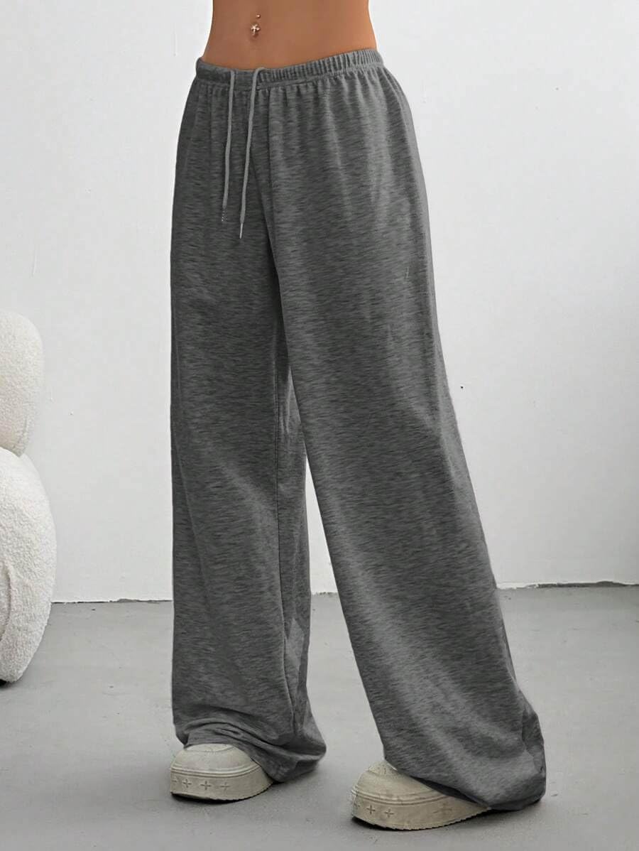 Women'S Baggy Sweatpants with Pockets Wide Leg High Waisted Casual Sweat Pants Lounge Drawstring Joggers Gym Workout Pants